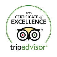 Tripadvisor's certificate of excelence for 2015