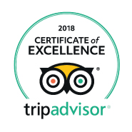 Tripadvisor's certificate of excelence for 2018