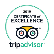 Tripadvisor's certificate of excelence for 2019